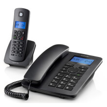 Motorola C4201 Corded & Cordless Home Phone Combo, Landline House Phone, Home Office Phone