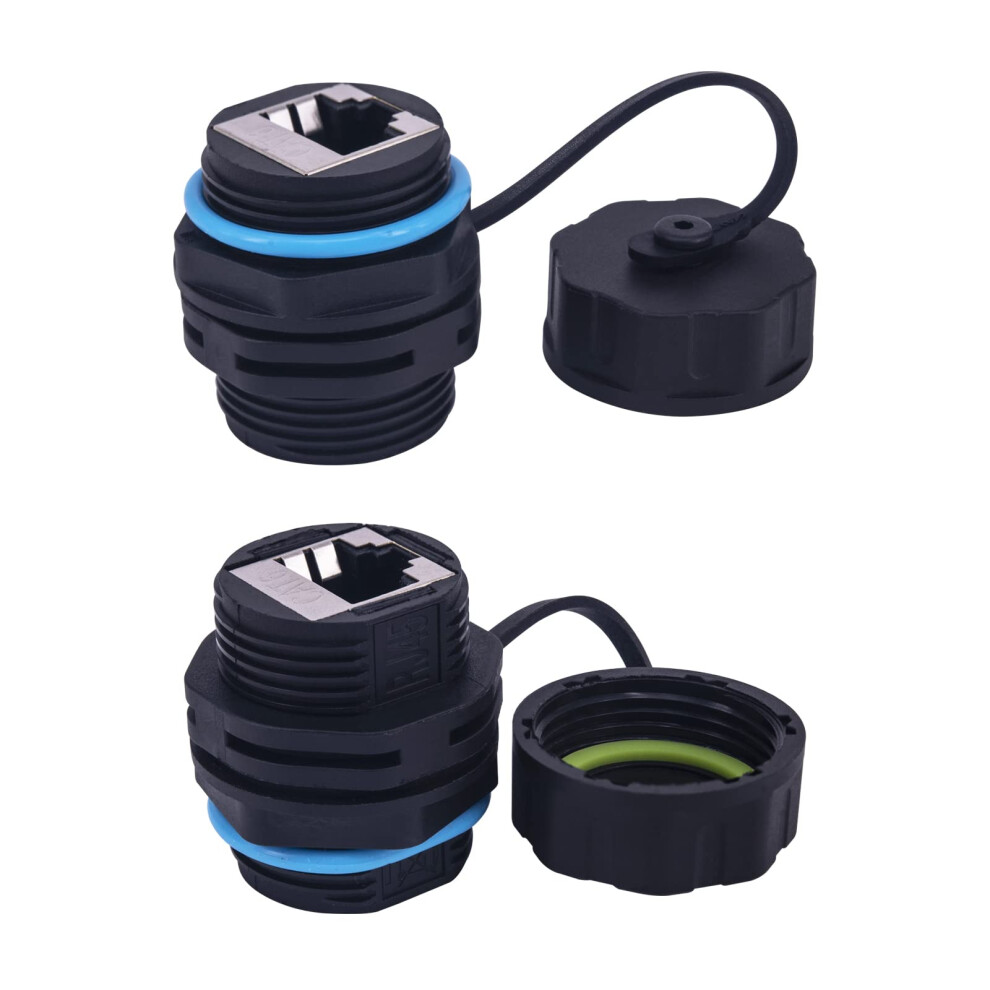Waterproof Cat6 Rj45 Panel Mount Coupler,Ip68 Shielded Industrial Panel Mount Bulkhead Ethernet Lan Pass Through Cat6/Cat5e/Cat5 Connector,Female Fee 51037666