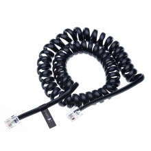 Keple RJ10 Telephone Phone Cable Lead Curly Spring Coiled Spiral Handset Wire 2 Meter / 6.6 Feet Compatible with Landline/IP Phones BT, AT&T, Cisco,