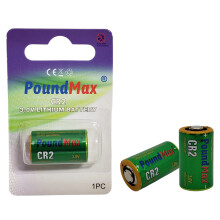 PoundMax Lithium CR-2 (CR17355, CR-2M, DLCR2, KCR2, 6206) Special Battery, 3 V, 1 x Blister Pack of 1