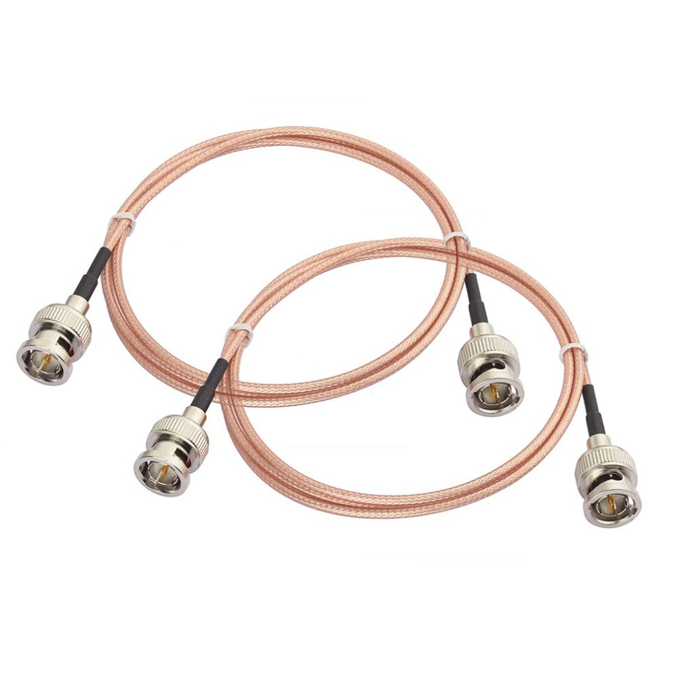 Superbat Thin Bnc Male To Male Rg179 Cable 1M,2Pcs Short Hd 3G Sdi Video Cable 75Ohm For Blackmagic Camera Sdi Converter/Recorder Cctv Monitor Audio