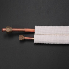 Set van twee geïsoleerde aluminium draadbuizen voor airconditioners, 3 meter lang, 1/4 inch en 3/8 inch.