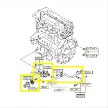 Thermostaathuis en koelvloeistofleidingenset compatibel met I10 I20 2007-2020