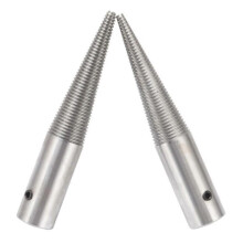 Conische spindels gemonteerd op assen van 12,7 mm, compatibel met polijstschijven voor tafelslijpmachines.