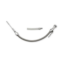 Motoroliepeilstok, flexibele peilstok, compatibel met Chevrolet LSX LS1 LS2 LS6 4.8 5.7 6.0 6.2, zilverkleurig.