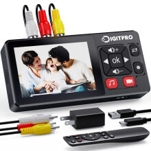 VHS to Digital Converter 2.0, HD VHS Video Recorder with Remote Control, Converts VHS VCR DVR, DVD, Hi8, DV, Camcorder, Cassette, Game Consoles to Dig
