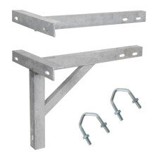 24" T & K Outdoor Wall Mounting Bracket & V Bolts - TV Aerial Mast Pole Install