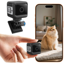 4k Mini Spy Camera HD Hidden Cameras with Audio,WiFi Mini Camera Wireless, 1600ma/8H Battery Life Cloud & SD Storage, Real-Time App Alerts, Night Vis