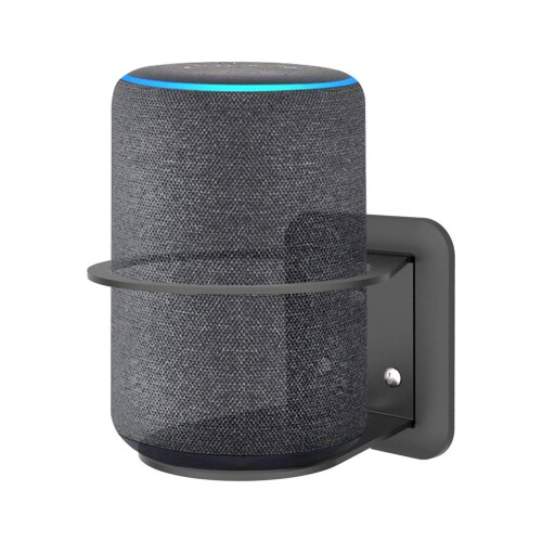 Cozycase Wall Mount Shelf Hanger Holder Stand for Ech (2nd / 3rd Generation) Ech Plus (2nd Generation) and Google Home- A Space-Saving Solution - Bla