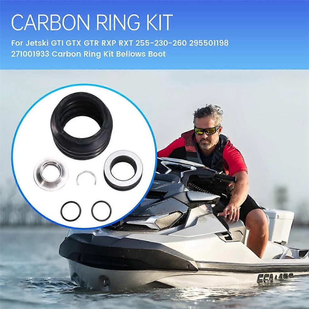 For Brp Seadoo Jetski Gti Gtx Gtr Rxp Carbon Ring Kit Bellows Boot Light 9152359462761