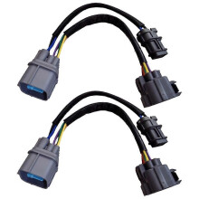 2pcs OBD2 to OBD1 Distributor Engine Jumper Swap Harness Dizzy 10 Pin for 1999-2000 Honda Civic Si 96-01 Acura Integra