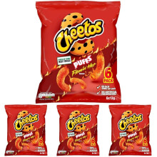 Cheetos Puffs Sweet and Spicy Flamin Hot Multipack Crisps 6x13g Pack of 4
