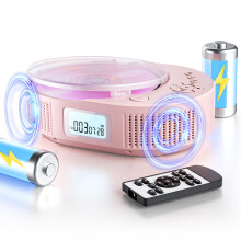 Arafuna Portable CD Player with Bluetooth build in Speaker, Upgraded Boombox with Remote Control, Ideal for Car/Home FM Radio, AUX/USB/Headphone Jack