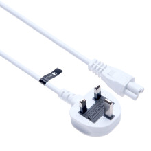 UK Mains Lead AC 3 Pin Wall Power Cord C5 Cloverleaf Compatible with Toshiba Sony Lenovo Dell Acer, Spectre x360 Elitebook Pavilion, Acer Aspire Chro