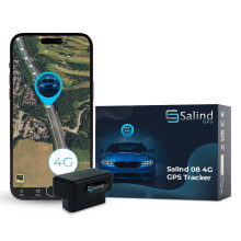 SALIND 08 4G - Mini GPS Tracker for Cars, Lorries, Vehicles - Connection via OBD2 - UK & Worldwide Real Time Tracking, Safe Area, Route Memory System
