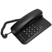 Desktop Corded Telephone, Landline Telephone, Basic Landline Phone for Hotel Home Office, Landline Phone with Loud Volume, Mute, Flash, Redial (Black