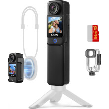 SJCAM C300 4K Vlogging camera for Youtube Creators,Handheld Action Camera,7Hour Power,170 Wide FOV Video Recording,6-Axis Stabilization,Dual-Touch S
