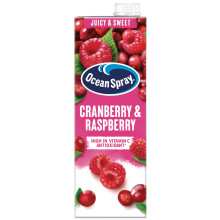Ocean Spray Cranberry Raspberry Juice Drink 1L Sugar Natural Sweetener