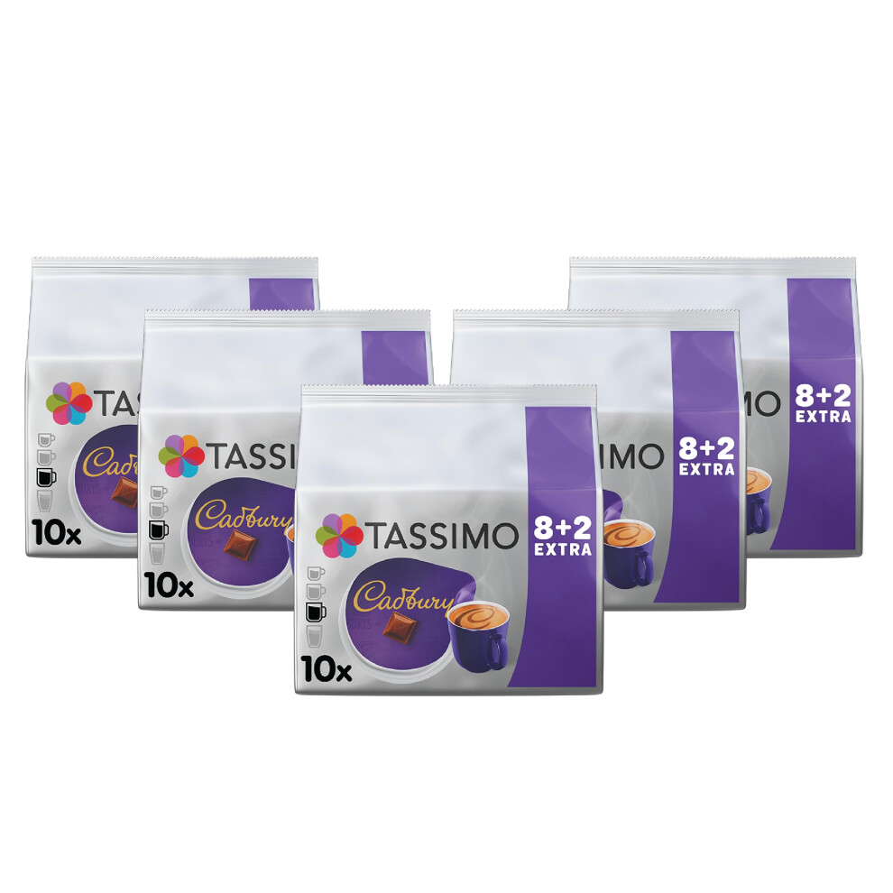 Tassimo Cadbury Hot Chocolate Pods X10 (Pack Of 5, Total 50