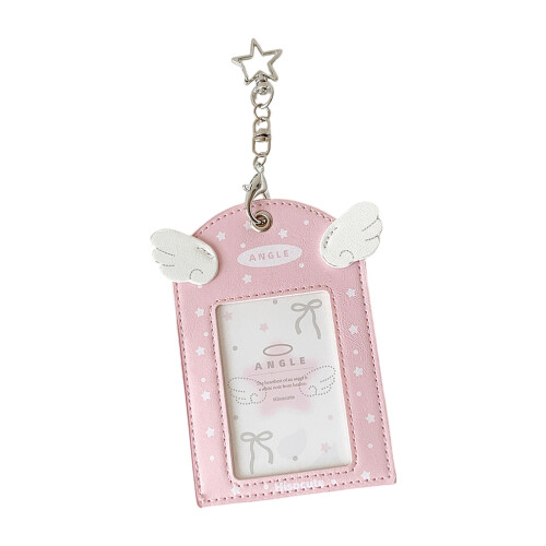 3 Inch Mini Photo Protector With Carry Hook For Backpacks-Pink