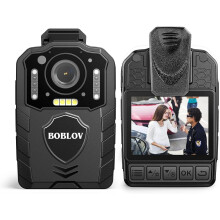 BOBLOV KJ25 1080p Camcorder, 3000mAh Support 13Hrs Recording, Body Camera provided Night Vision, Hiking, Walk, Law Enforcement, and Pet Walking(Card