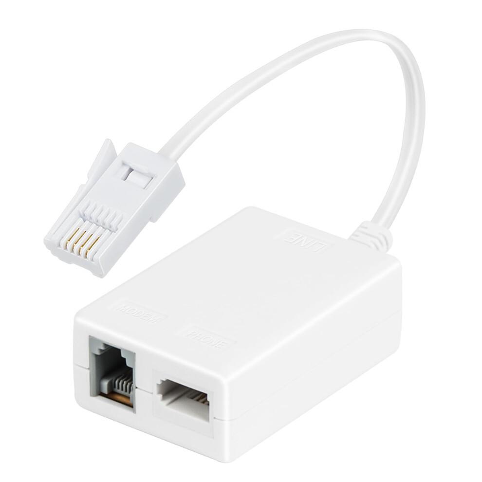 Uvital Microfilter Splitter For Bt Telephone And Rj11 Device Like Modem, Bt Plug To Bt&Adsl Socket Cable Filter