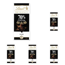 Lindt EXCELLENCE Dark 70 Cocoa Chocolate Bar 100 g Pack of 5