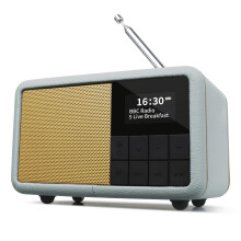 LEMEGA Class Compact DAB+ Radio Alarm Clock – Mains & Battery Portable DAB+ Radio, Dockable Digital Clock Radio with Bluetooth, Headphone Jack, IPX4