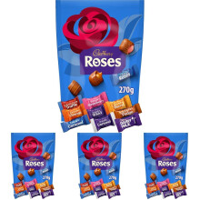 Cadbury Roses Chocolate Pouch Assorted Miniature Chocolates for Sharing The