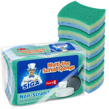 MRSIGA MultiUse Cellulose Scrub Sponge DualSided Dishwashing Sponge for Kit