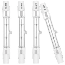 EKSAVE Eco Halogen Bulb R7S 78mm 80W 230V 1050lm Warm White 2700K T3 J Type Floodlight Bulb for Work, Security, Landscape Lights, Floor Lamps (4 Pack