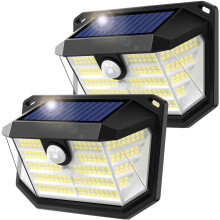 MUEZDUR Outdoor Solar Lights, 230 LED Solar Security Lights Outdoor Garden Light with Motion Sensor, 3 Modes Solar Powered Wall Light for Fence, Fron
