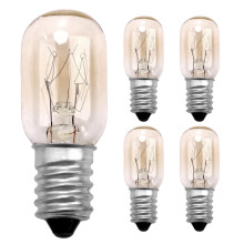 15W E14 Screw Salt Lamp Bulbs, 5Pcs 230V Mini Wax Warmer Light Bulb Warm White 2700K Tubular Bulb Small Edison Sewing Machine Light Bulb for Scentsy