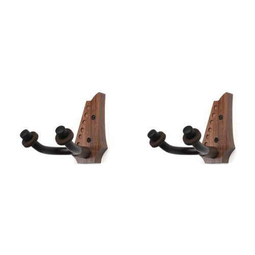 2X Multi-Styles Gitarr Väggmonterad Hängare Halkfri Instrumenthållare för Elektrisk Gitarr Headstock