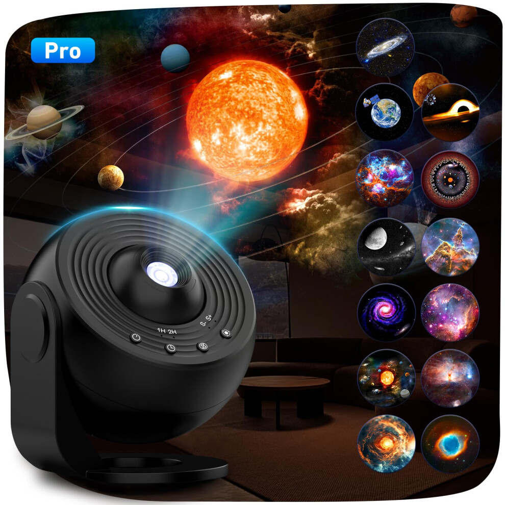 Yunlone Galaxy Projector, 13 In 1 Home Planetarium Star Projector For Bedroom 360 Rotating Nebula Projector Lamp Starry Sky Night With 1 Light 38317200
