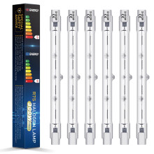BROTOU 6 Pack Dimmable R7s Halogen Bulb 118mm, 300W 230V 4480LM 2800K Warm White J-Type Linear Light Bulb for Floodlight, Security, Landscape and Wor