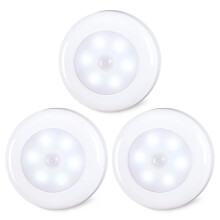 STAR-SPANGLED Motion Sensor Lights Indoor, Cordless Stick on LED Puck Lights AAA Battery Powered for Under Cabinet, Cupboard, Wardrobe, Stairs, Close