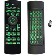 BIFANS MX3 2.4G Mini Wireless Keyboard,Multifunctional Air Remote Mouse with Input Voice, 7 Colors Backlit, Infrared Remote Control for Android TV Bo