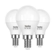 Vanke E14 LED Light Bulb, Warm White 2700K Yellow Light, 6W (40 Watts Equivalent), Non-Dimmable, SES Small Screw Light Bulb, 470 Lumen LED Golf Ball