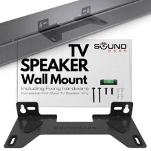 Sound bass TV Speaker Wall Mount Bracket | Compatible with Bose TV Speaker Soundbar Only | Complete with Full Mounting Hardware Kit | UK Design