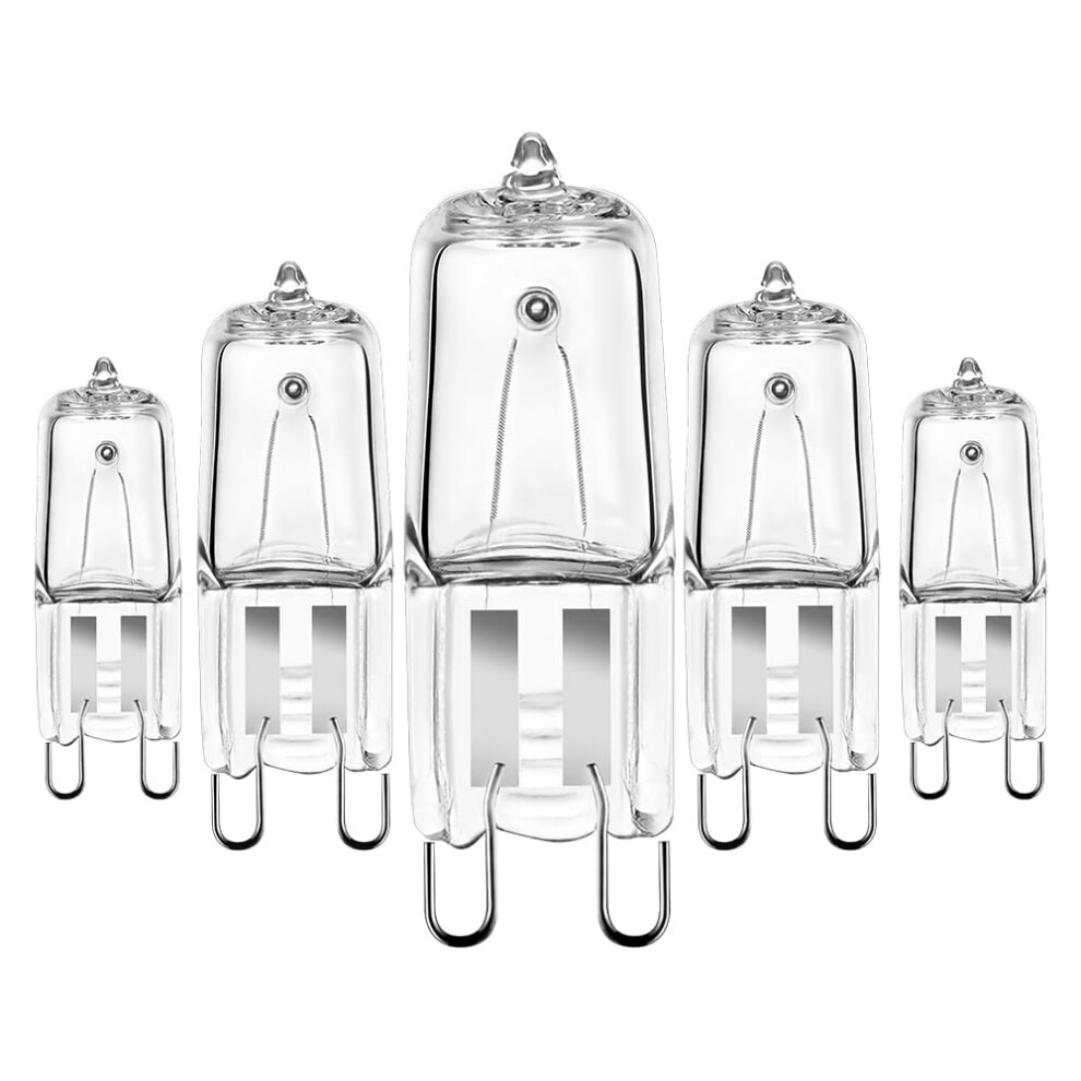 Comyan 5Pack G9 Halogen Bulbs 230V 33W (34W) 2800K Warm 450Lm Clear G9 Capsule Bulb Dimmable White 68144876