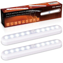 STAR-SPANGLED 11 inch Motion Sensor Lights Indoor AA Battery Powered, Cordless High CRI LED Stick on Lights for Cupboard, Wardrobe, Closet, Cabinet,