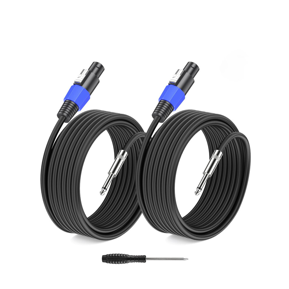 Gctbl 2M 2Pack Speakon To 1/4" Speaker Cables Audio Amplifier Cord Wire Dj/Pa Speakon Cable 67194872