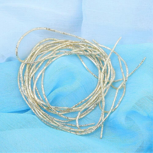 Embroidery Thread Copper Wire Sewing Stitching Gloss 1.5mm Dia. Manual DIY StringGolden 1