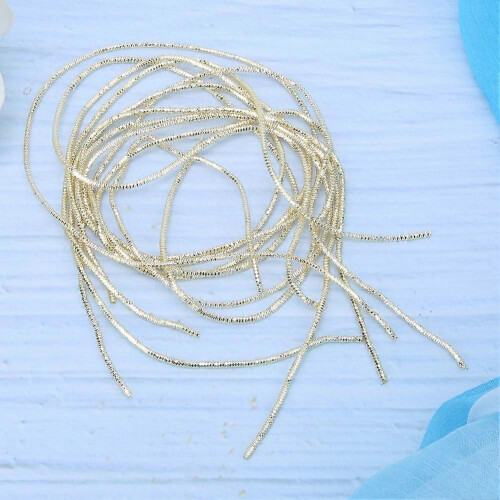 Embroidery Thread Copper Wire Sewing Stitching Gloss 1.5mm Dia. Manual DIY StringGolden 2