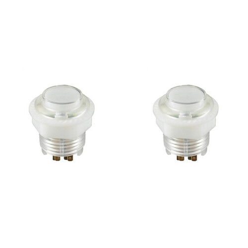 2X Quality ABS Game Machine Push Button  with Light Illuminate 24mm Arcade Game Console Button with 4 Terminal A