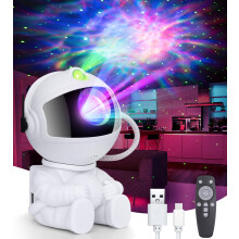 LITOHOM Astronaut Galaxy Projector, Starry Night Light for Bedroom, Astronaut Nebula Timer & Remote 360 Adjustable Spaceman Buddy Projector Night Li