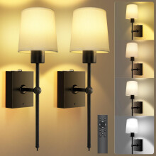 Toowell Rechargeable Wall Lights Indoor Battery Operated Wireless Wall Lights Indoor Battery Wireless Wall Sconces No Wire for Hallway Living Room Be