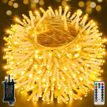 Ollny Christmas Tree Lights Outdoor Indoor, 80m 800LED Fairy Lights Mains Powered, Warm White Xmas String Light Waterproof with Timer/8 Modes/Remote/