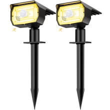 nipify 2 Pack Solar Lights Outdoor Garden Motion Sensor, 56 LED 3 Modes Solar Security Light, IP65 Waterproof Spot Lights for Pathway Driveway Walkwa